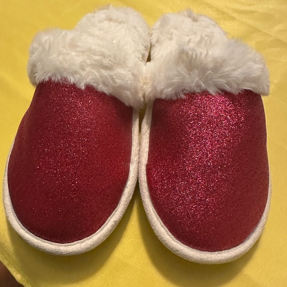 Avon Hot Pink Glitter Slippers Size Large - Picture 4 of 8